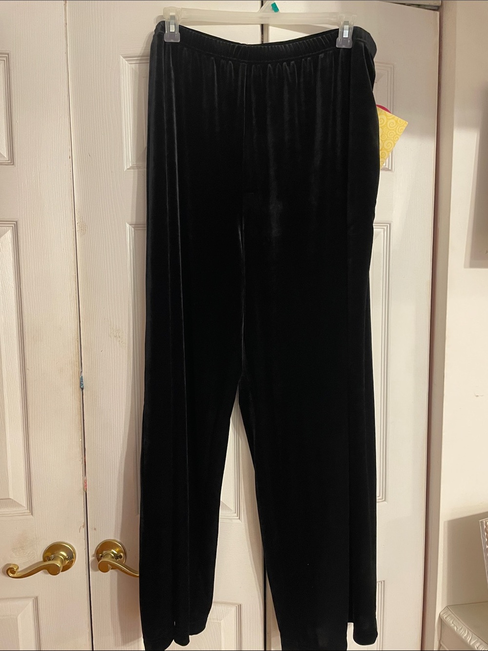 NWT Quacker Factory Black Velvet Pull-On Pants 3X